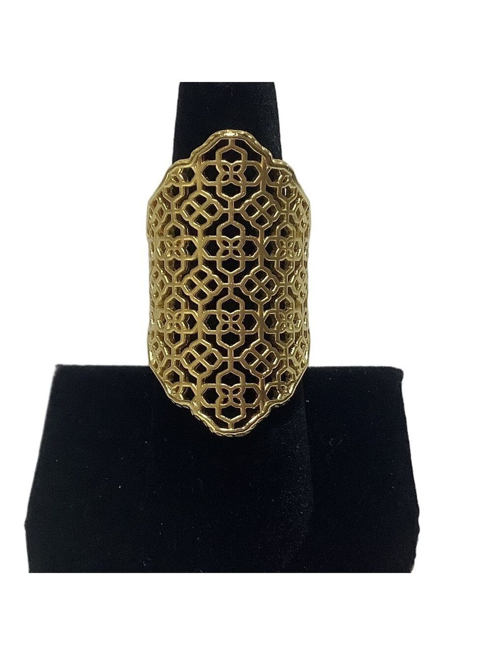 Kendra Scott Gold Plated Boone Ring Size M/L New